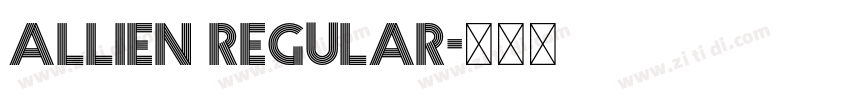 Allien Regular字体转换